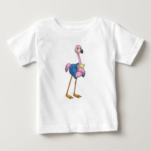 Flamingo as Secretary with Notepad (Voorkant)