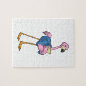 Flamingo as Secretary with Notepad Legpuzzel (Horizontaal)