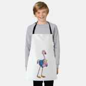 Flamingo as Secretary with Notepad Schort (Gedragen)