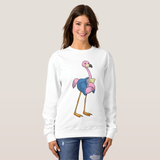 Flamingo as Secretary with Notepad Trui (Voorkant volledig)