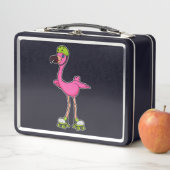 Flamingo as Skater with Roller skates & Helmet (In situ)