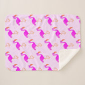 Flamingo Baby Sherpa Blanket Sherpa Deken (Voorkant (horizontaal))