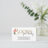 Flamingo Baby shower Book Request Enclosure Card Informatiekaartje (Staand voorkant)