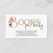 Flamingo Baby shower Book Request Enclosure Card Informatiekaartje (Voorkant)