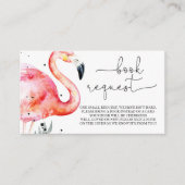 Flamingo Baby shower Book Request Enclosure Card Informatiekaartje (Voorkant)