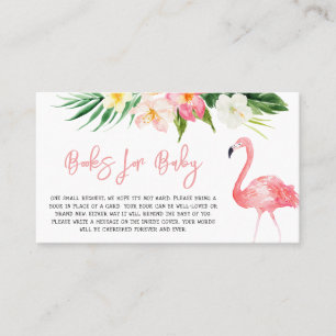 Flamingo Baby shower Books for Baby Visitekaartje