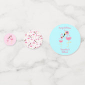 Flamingo Baby shower Cute Tropical Confetti (Voorkanten)