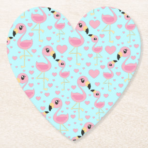 Flamingo Baby shower Cute Tropical Kartonnen Onderzetters