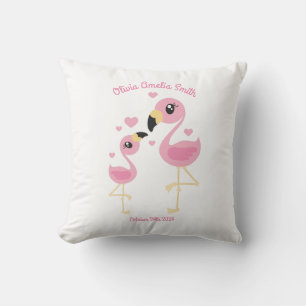 Flamingo Baby shower Cute Tropical Kussen