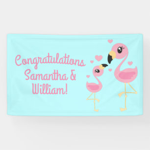 Flamingo Baby shower Cute Tropical Spandoek