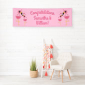 Flamingo Baby shower Cute Tropical Spandoek (Insitu)