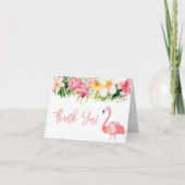 Flamingo Baby shower Dank u Kaart (Voorkant)