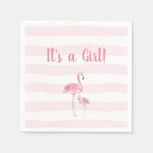 Flamingo baby shower decor servet
