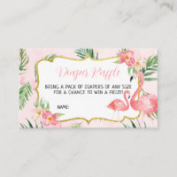 Flamingo Baby shower Diaper Raffle