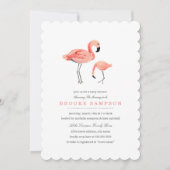 Flamingo Baby shower Kaart (Voorkant)