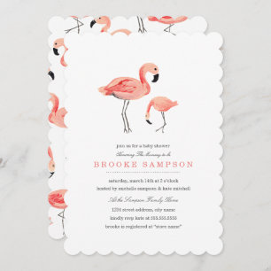 Flamingo Baby shower Kaart