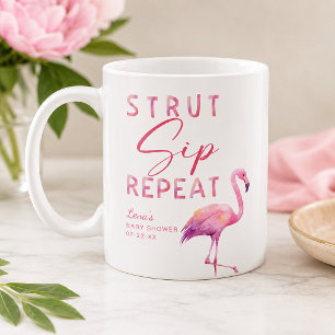 Flamingo Baby shower Mok – Strut Sip Herhaal
