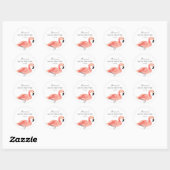 Flamingo Baby shower Stickers (Vel)
