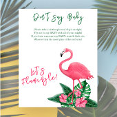 Flamingo baby shower Zeg niet baby spel Poster