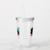 Flamingo Bachelorette Flocking Bruid V2 ID930 Acryl Drinkbeker (Links)