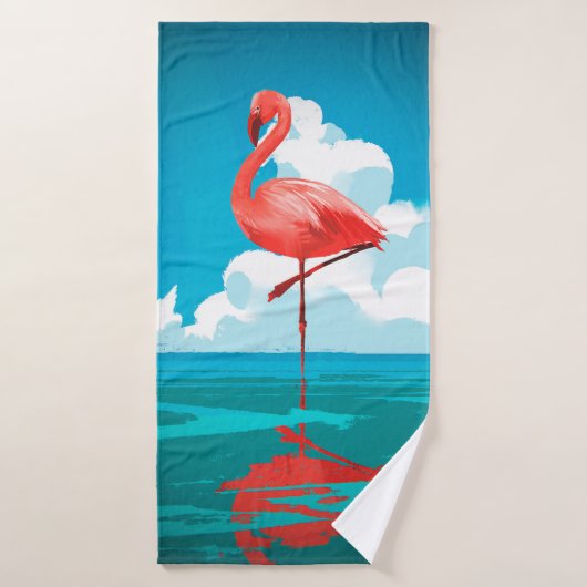 Flamingo Badhanddoek (Badhanddoek)