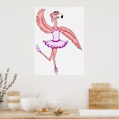 Flamingo Ballerina Poster (Keuken)