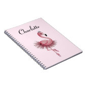 Flamingo Ballet Dancer gepersonaliseerd Notitieboek (Rechterzijde)