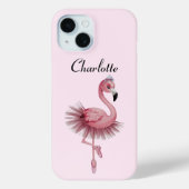 Flamingo Ballet Dancer Gepersonaliseerde Telefoonh Case-Mate iPhone Case (Achterkant)