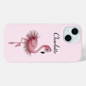 Flamingo Ballet Dancer Gepersonaliseerde Telefoonh Case-Mate iPhone Case (Achterkant (horizontaal))