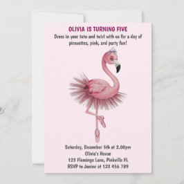 Flamingo Ballet Danser Verjaardag Kaart
