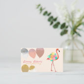 Flamingo Balloons Moderne planning van gebeurtenis Visitekaartje (Staand voorkant)