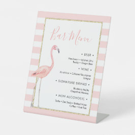 Flamingo Bar Menu Pedestal Sign Reclamebord Met Voetstuk