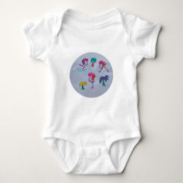 Flamingo Beach Baby Bodysuit