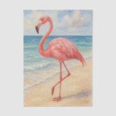 Flamingo Beach Decoupage Tissue Paper Tissuepapier (Voorkant)