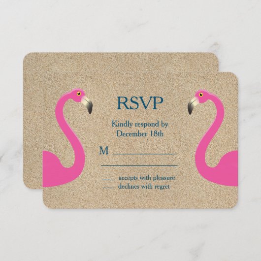 Flamingo Beach RSVP (Voorkant / Achterkant)