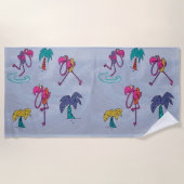 Flamingo Beach Towel Strandlaken (Voorkant)