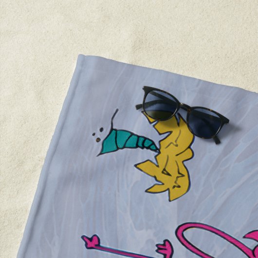 Flamingo Beach Towel Strandlaken (In situ)