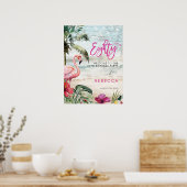 flamingo beach tropical 80 affiche de bienvenue (Cuisine)