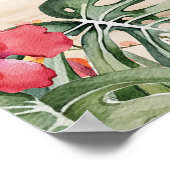 flamingo beach tropical soixante accueil poster (Coin)