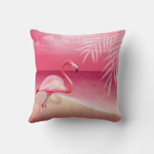 Flamingo Beach Wedding | Roze Kussen (Achterkant)