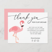 Flamingo bedankkaart (Voorkant / Achterkant)