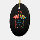 Flamingo | Begrijp liefdesautisme Flamingo Keramisch Ornament (Links)
