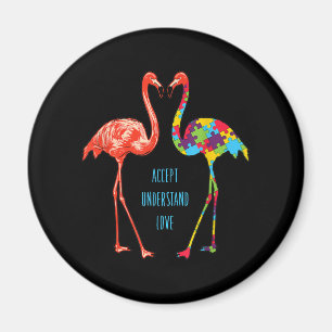 Flamingo Begrijp liefdesautisme Flamingo Magneet