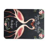 Flamingo bewaart de datum krijtbord magneet (Horizontaal)