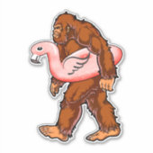 Flamingo Bigfoot Sticker (Voorkant)