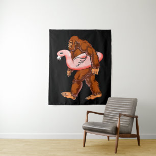 Flamingo Bigfoot Wandkleed