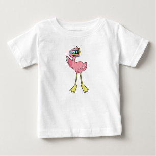 Flamingo bij duiken met Snorkel