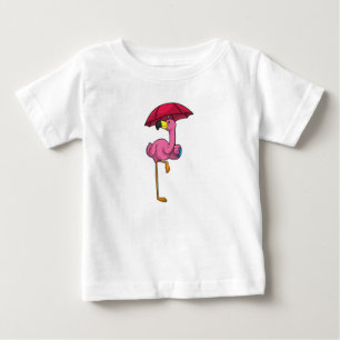 Flamingo bij Raining met Umbrella