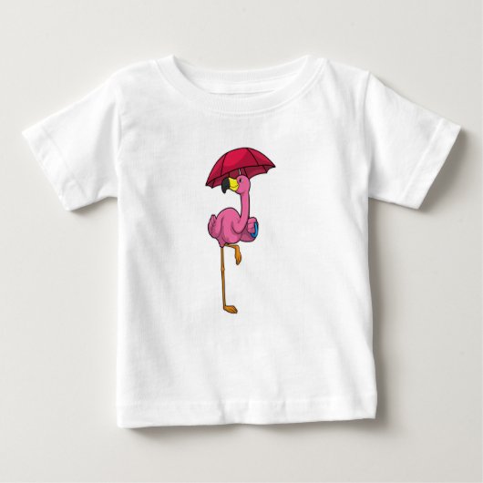 Flamingo bij Raining met Umbrella (Voorkant)