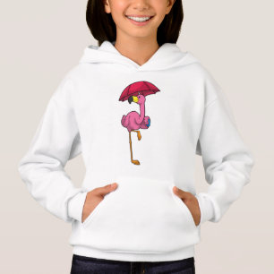 Flamingo bij Raining met Umbrella